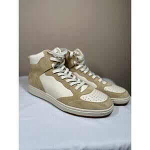 Polo Ralph Lauren Court High Top Sneaker Bone Leather Suede NWOB Men’s Size 11.5